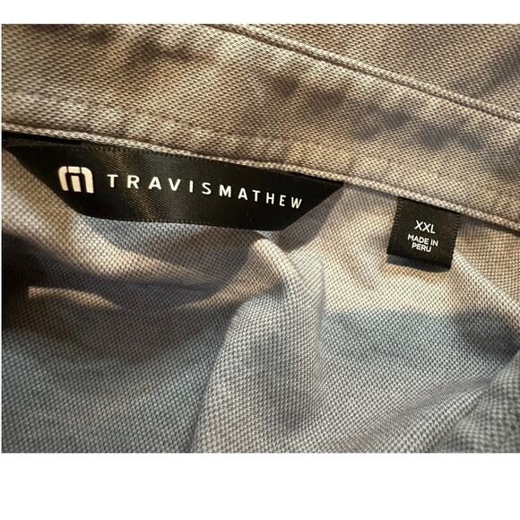 Travis Mathew Men's Mesic Polo Shirt - Grey - Size XXL Elevated Casual Style - Picture 3 of 8